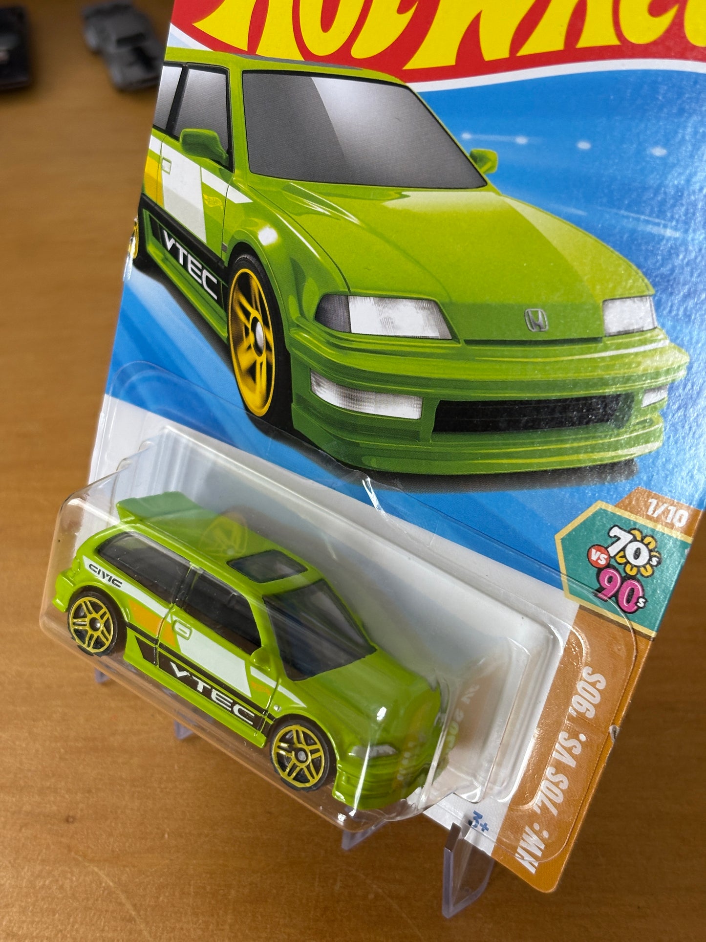 Hot Wheels Mainline / '90 Honda Civic EF / 2025 HW: '70s vs '90s 1/10 (Green)