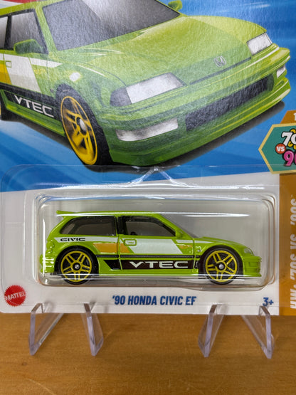 Hot Wheels Mainline / '90 Honda Civic EF / 2025 HW: '70s vs '90s 1/10 (Green)