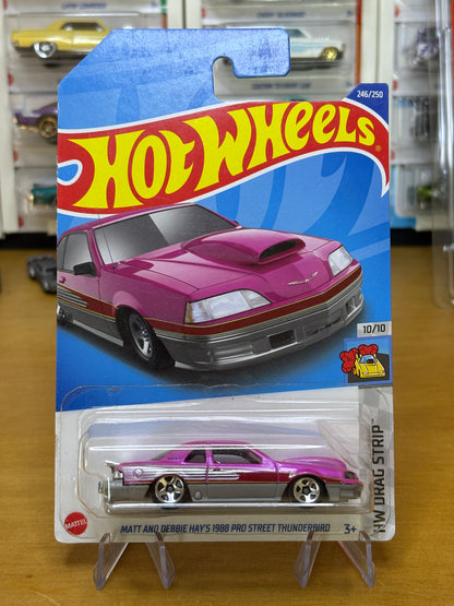 Hot Wheels Mainline / Matt and Debbie Hay's 1988 Pro Street Thunderbird / 2022 HW Drag Strip