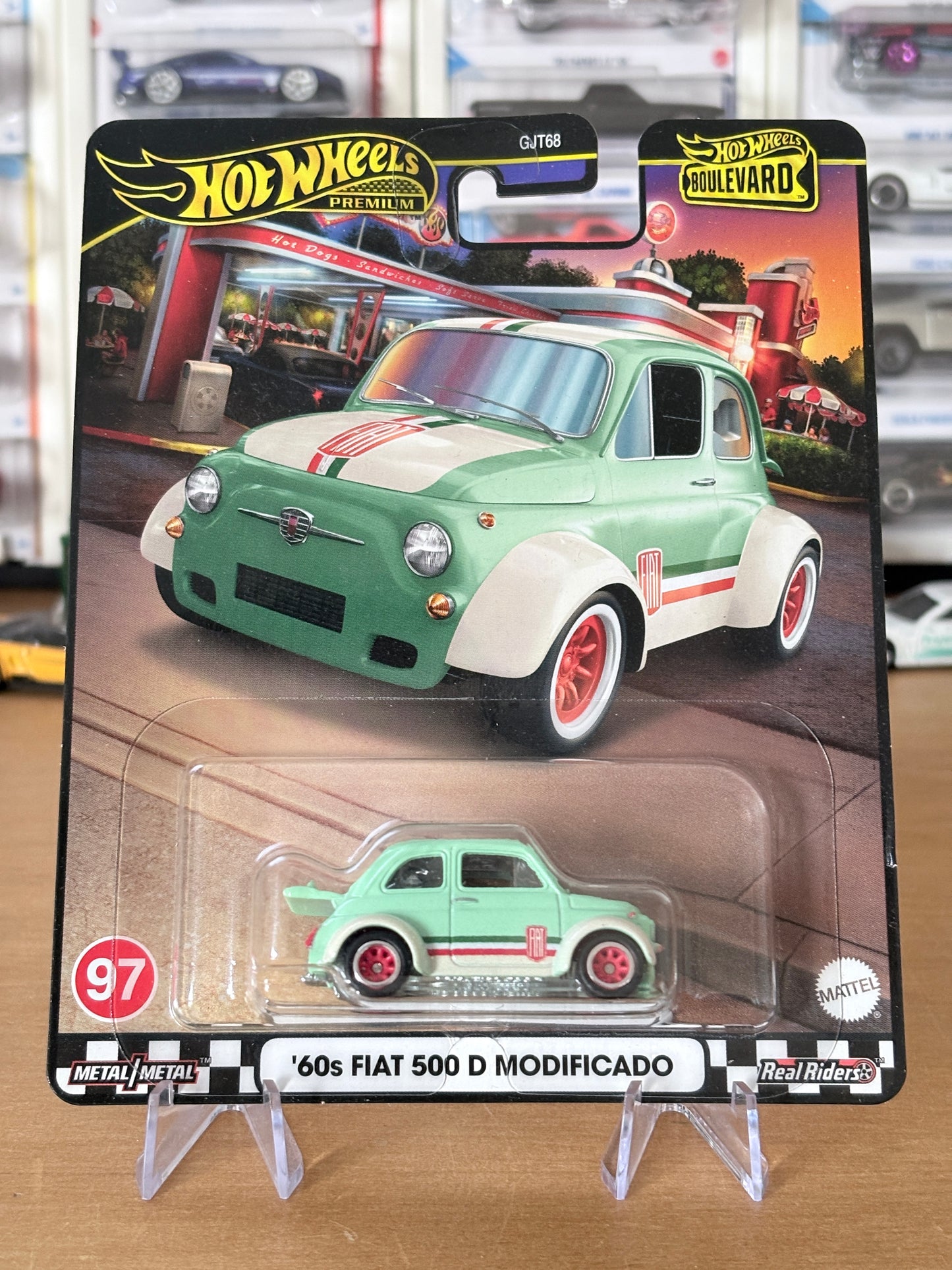 Hot Wheels '60s Fiat 500 D Modificado Boulevard #97 Premium Diecast