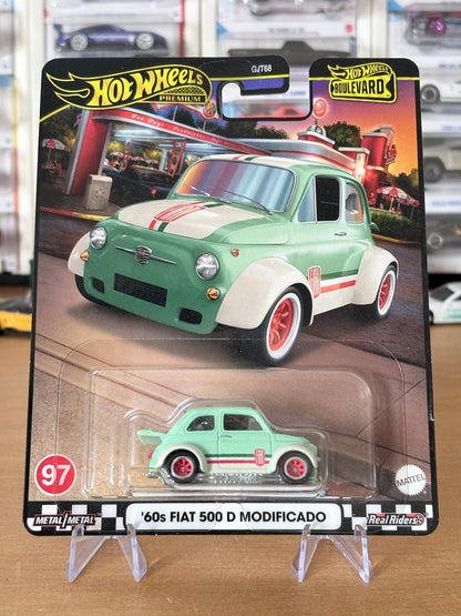 Hot Wheels '60s Fiat 500 D Modificado Boulevard #97 Premium Diecast