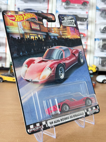 Hot Wheels '69 Alfa Romeo 33 Stredale Boulevard #19 Premium Diecast