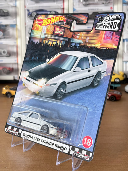 Hot Wheels Toyota AE86 Sprinter Trueno Boulevard #18 Premium Diecast