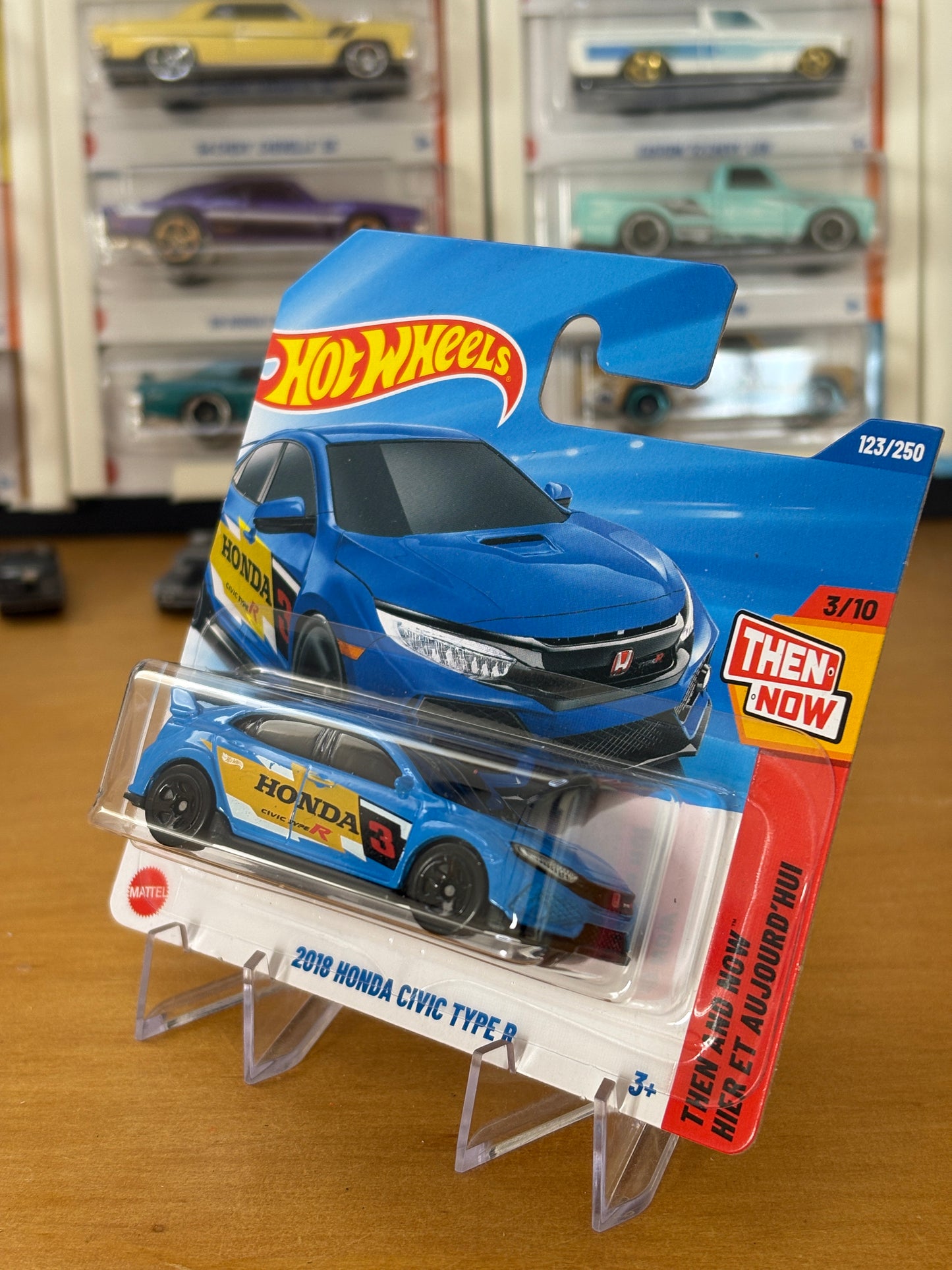 Hot Wheels Mainline / 2018 Honda Civic Type R / 2025 Then And Now 3/10 (Short Card)