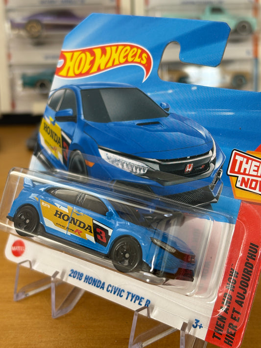 Hot Wheels Mainline / 2018 Honda Civic Type R / 2025 Then And Now 3/10 (Short Card)