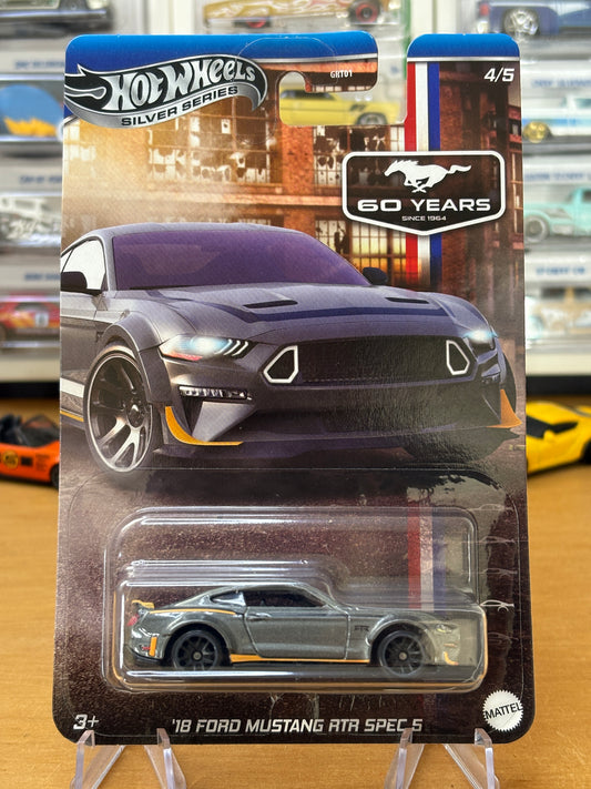 Hot Wheels Silver Series / '18 Ford Mustang RTR SPEC 5 / 2025 HW 60 Years Mustang 4/5