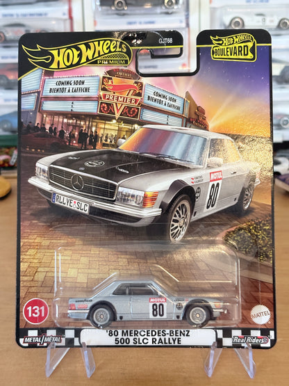 Hot Wheels '80 Mercedes-Benz 500 SLC Rallye Boulevard #131 Premium Diecast
