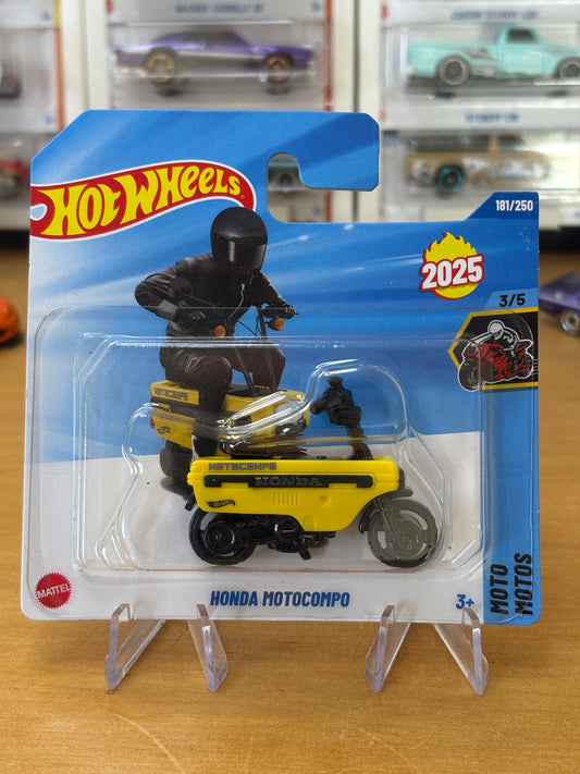 Hot Wheels Mainline / Honda Motocompo / 2025 HW: Moto 3/5 Short Card (Yellow)