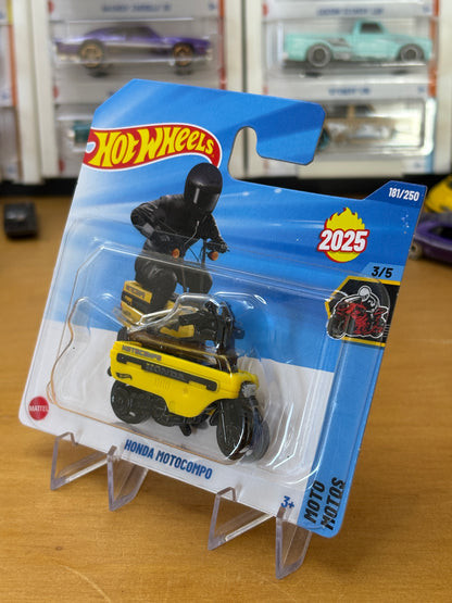 Hot Wheels Mainline / Honda Motocompo / 2025 HW: Moto 3/5 Short Card (Yellow)