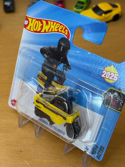 Hot Wheels Mainline / Honda Motocompo / 2025 HW: Moto 3/5 Short Card (Yellow)