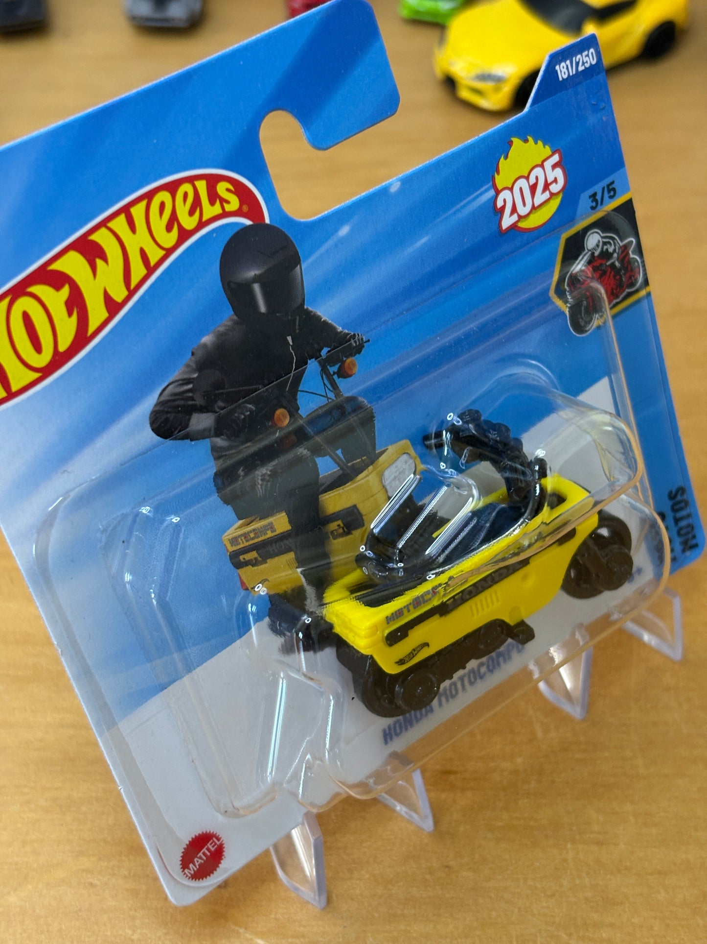 Hot Wheels Mainline / Honda Motocompo / 2025 HW: Moto 3/5 Short Card (Yellow)