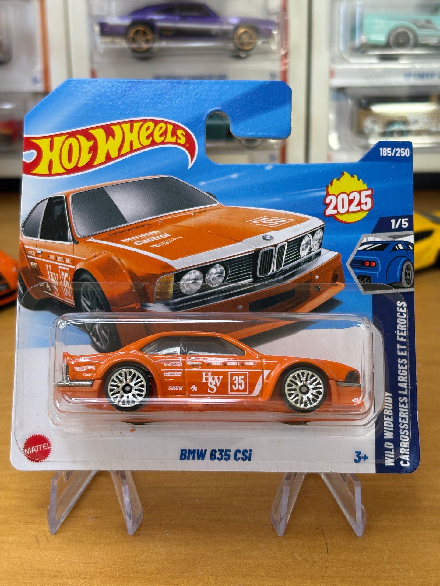 Hot Wheels Mainline / BMW 635 CSi / 2025 Wild Widebody 1/5 Short Card