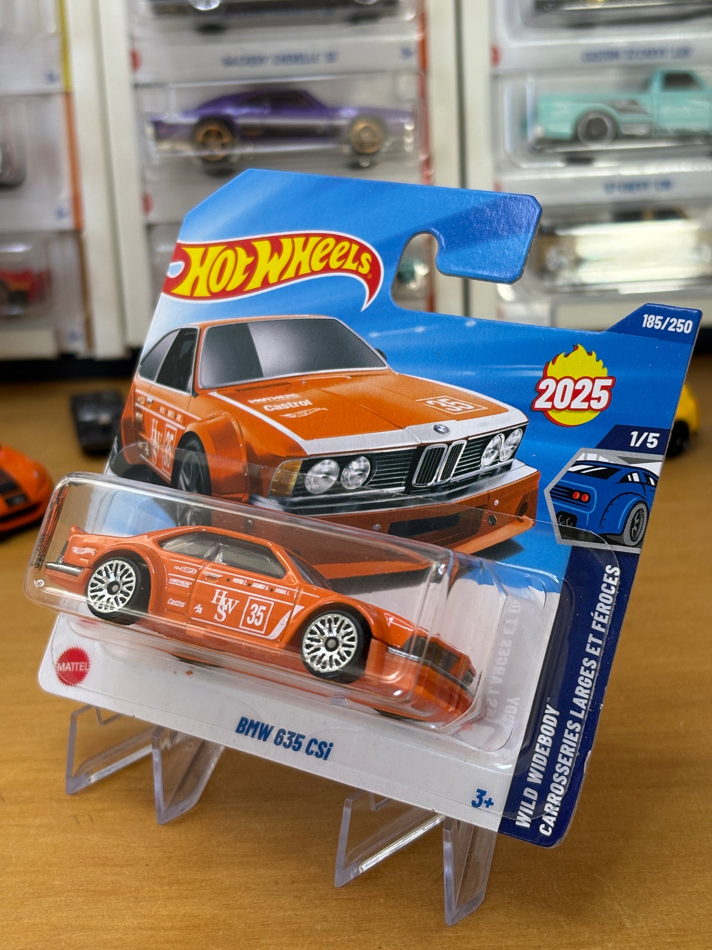 Hot Wheels Mainline / BMW 635 CSi / 2025 Wild Widebody 1/5 Short Card