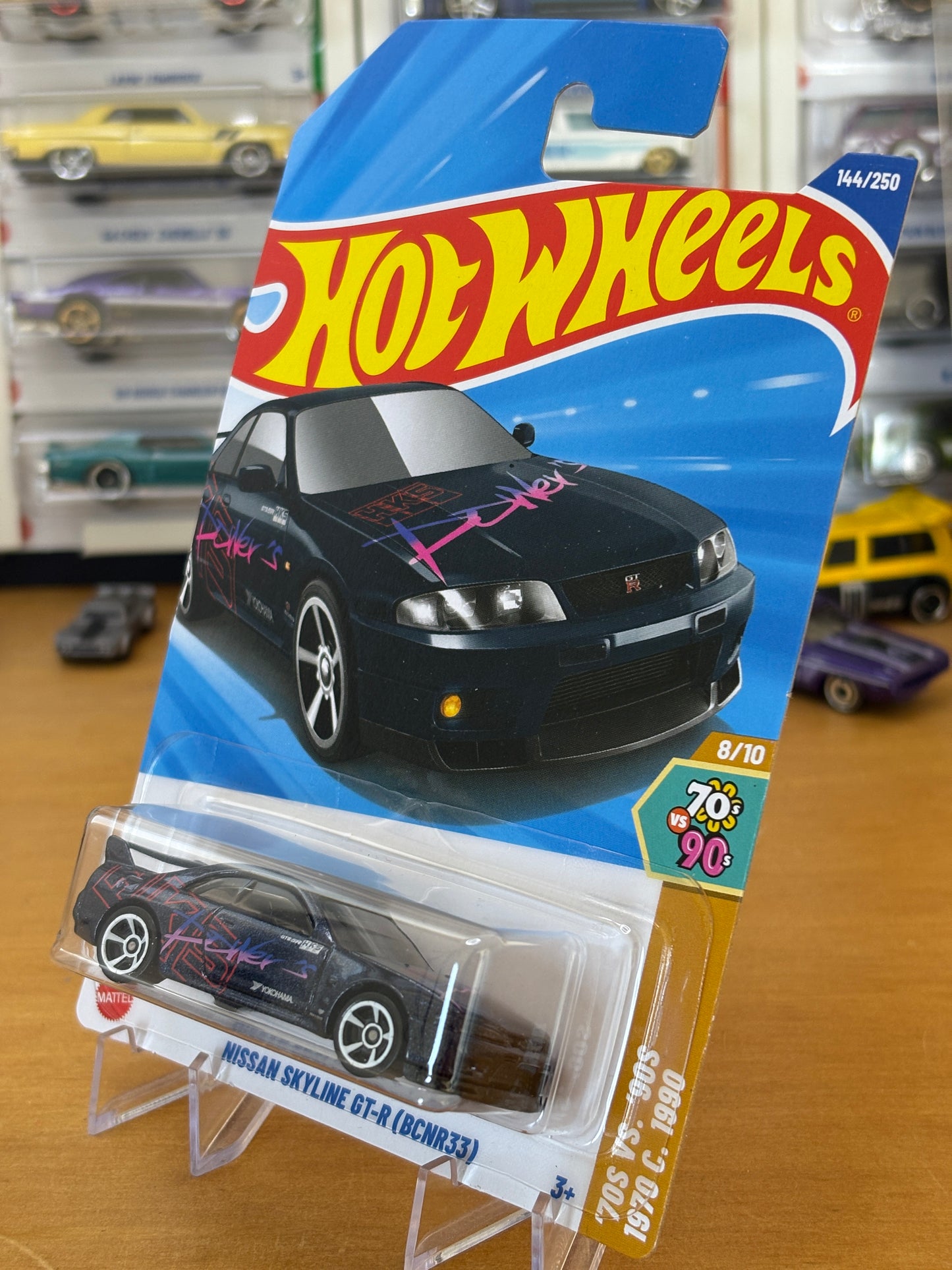 Hotwheels Mainline / Nissan Skyline GT-R (BCNR33) / 2025 HW '70s vs.'90s 8/10 BLUE