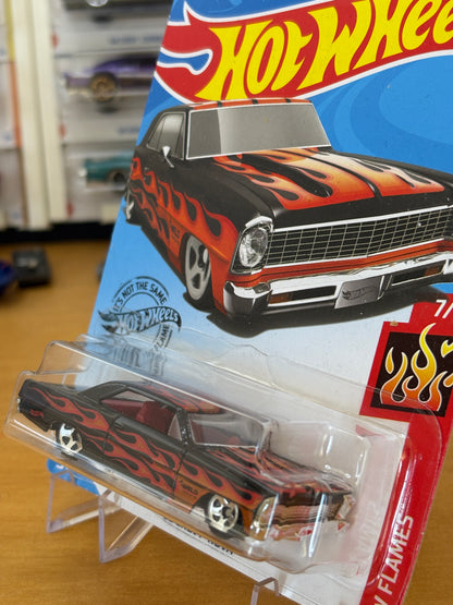Hot Wheels Mainline / '66 Chevy Nova / 2019 HW Flames 7/10