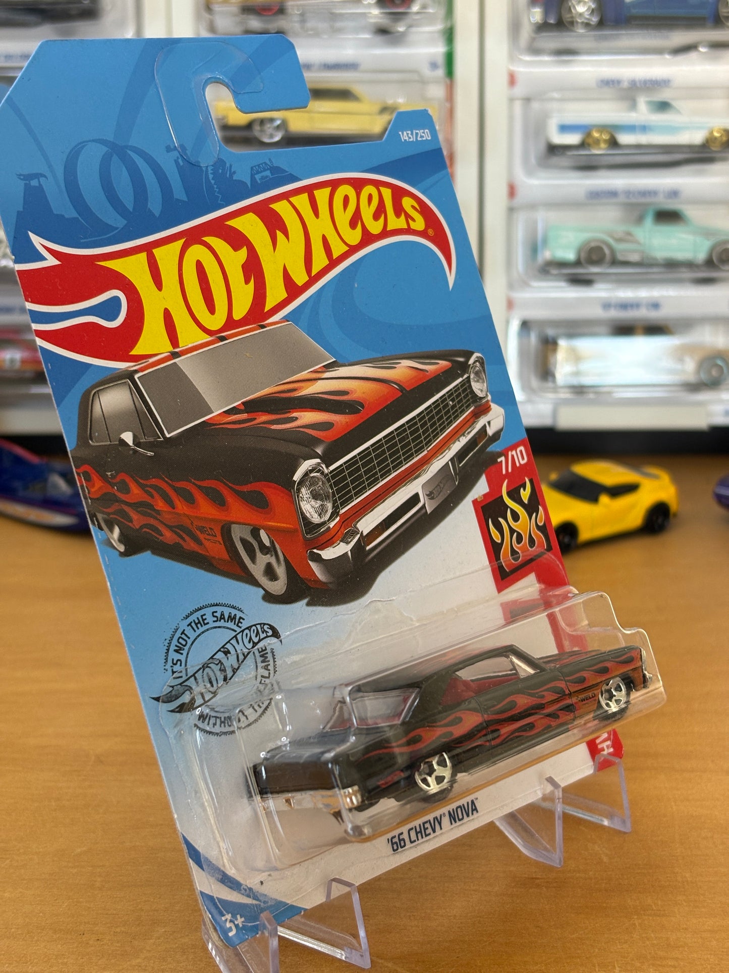 Hot Wheels Mainline / '66 Chevy Nova / 2019 HW Flames 7/10