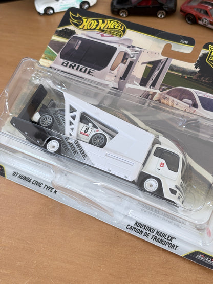 Hot Wheels '07 Honda Civic Type R & Kousoku Hauler | 2026 Team Transport #93