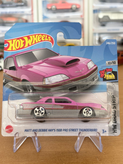 Hot Wheels Matt and Debbie Hay's 1988 Pro Street Thunderbird | 2021 HW Drag Strip 10/10 Mainline (Short Card)