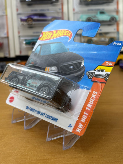 Hot Wheels Mainline / '99 Ford F-150 SVT Lightning / 2025 HW Hot Trucks 7/10 (BLACK) Short Card