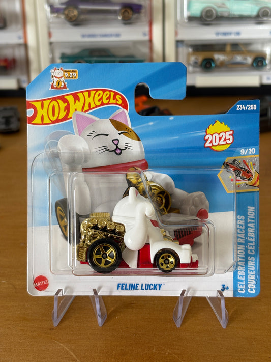 Hot Wheels Mainline / Feline Lucky / 2025 Celebration Racers 9/10 Short Card