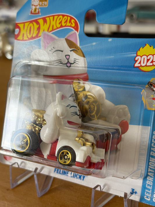 Hot Wheels Mainline / Feline Lucky / 2025 Celebration Racers 9/10 Short Card