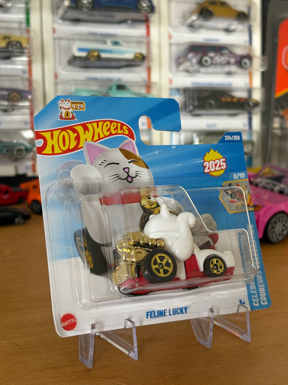 Hot Wheels Mainline / Feline Lucky / 2025 Celebration Racers 9/10 Short Card