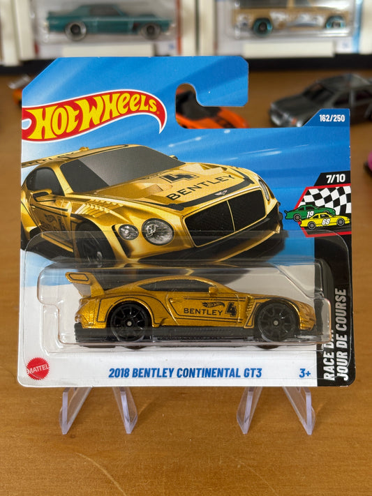 Hot Wheels Mainline / 2018 Bentley Continental GT3 / 2025 HW Race Day 7/10 GOLD Short Card