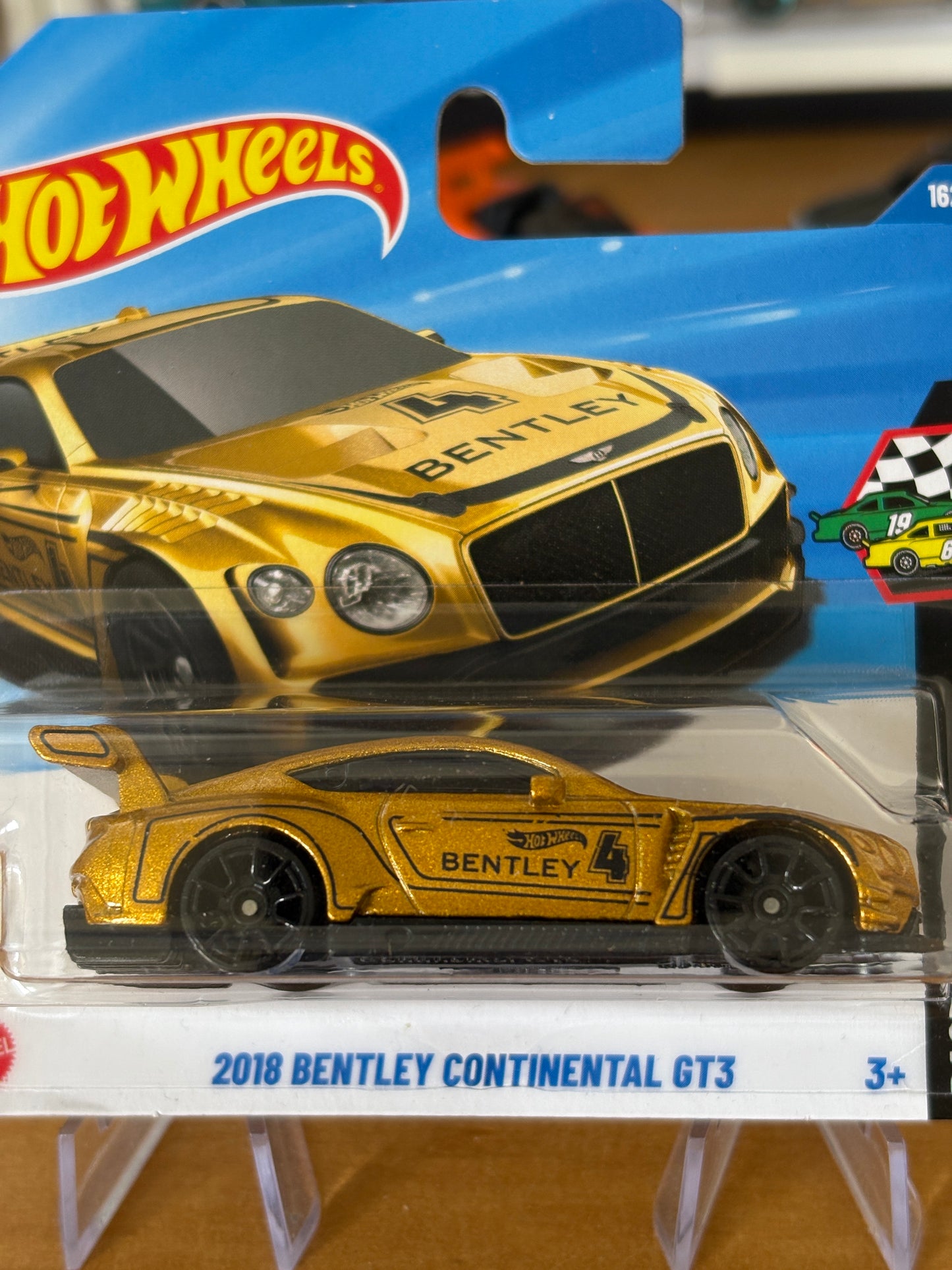 Hot Wheels Mainline / 2018 Bentley Continental GT3 / 2025 HW Race Day 7/10 GOLD Short Card