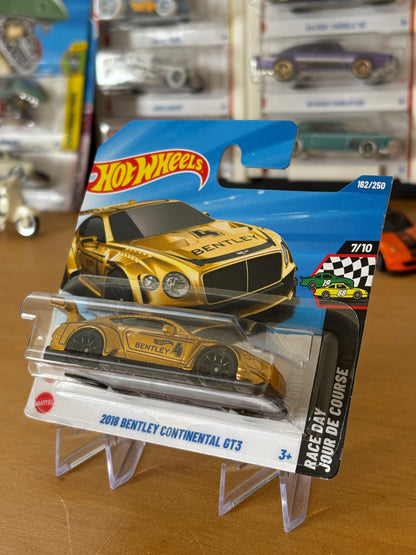 Hot Wheels Mainline / 2018 Bentley Continental GT3 / 2025 HW Race Day 7/10 GOLD Short Card