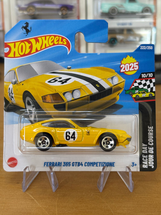 Hot Wheels Mainline / Ferrari 365 GTB4 Competizione / 2025 Race Day 10/10 YELLOW Short Card