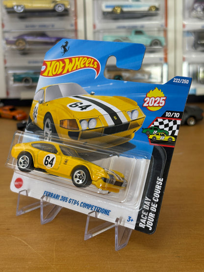 Hot Wheels Mainline / Ferrari 365 GTB4 Competizione / 2025 Race Day 10/10 YELLOW Short Card