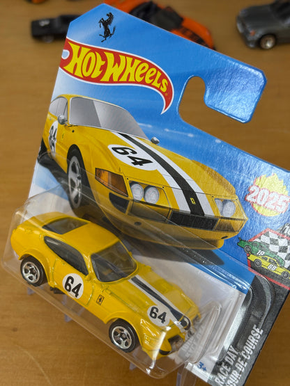 Hot Wheels Mainline / Ferrari 365 GTB4 Competizione / 2025 Race Day 10/10 YELLOW Short Card