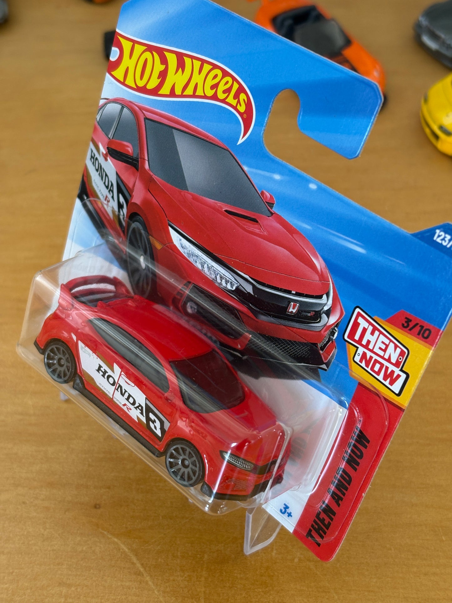 Hot Wheels Mainline / 2018 Honda Civic Type R / 2025 Then And Now 3/10 (Short Card) RED