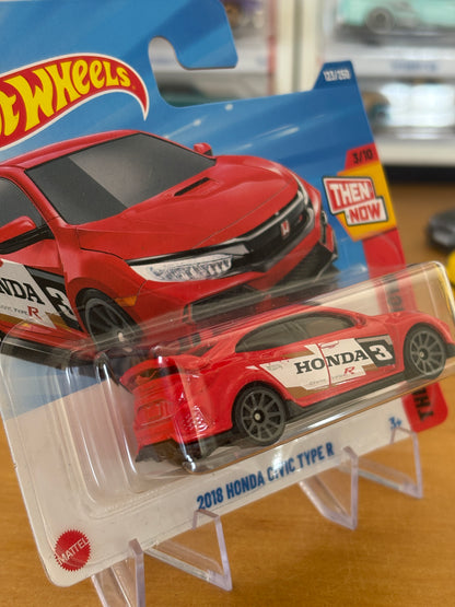 Hot Wheels Mainline / 2018 Honda Civic Type R / 2025 Then And Now 3/10 (Short Card) RED