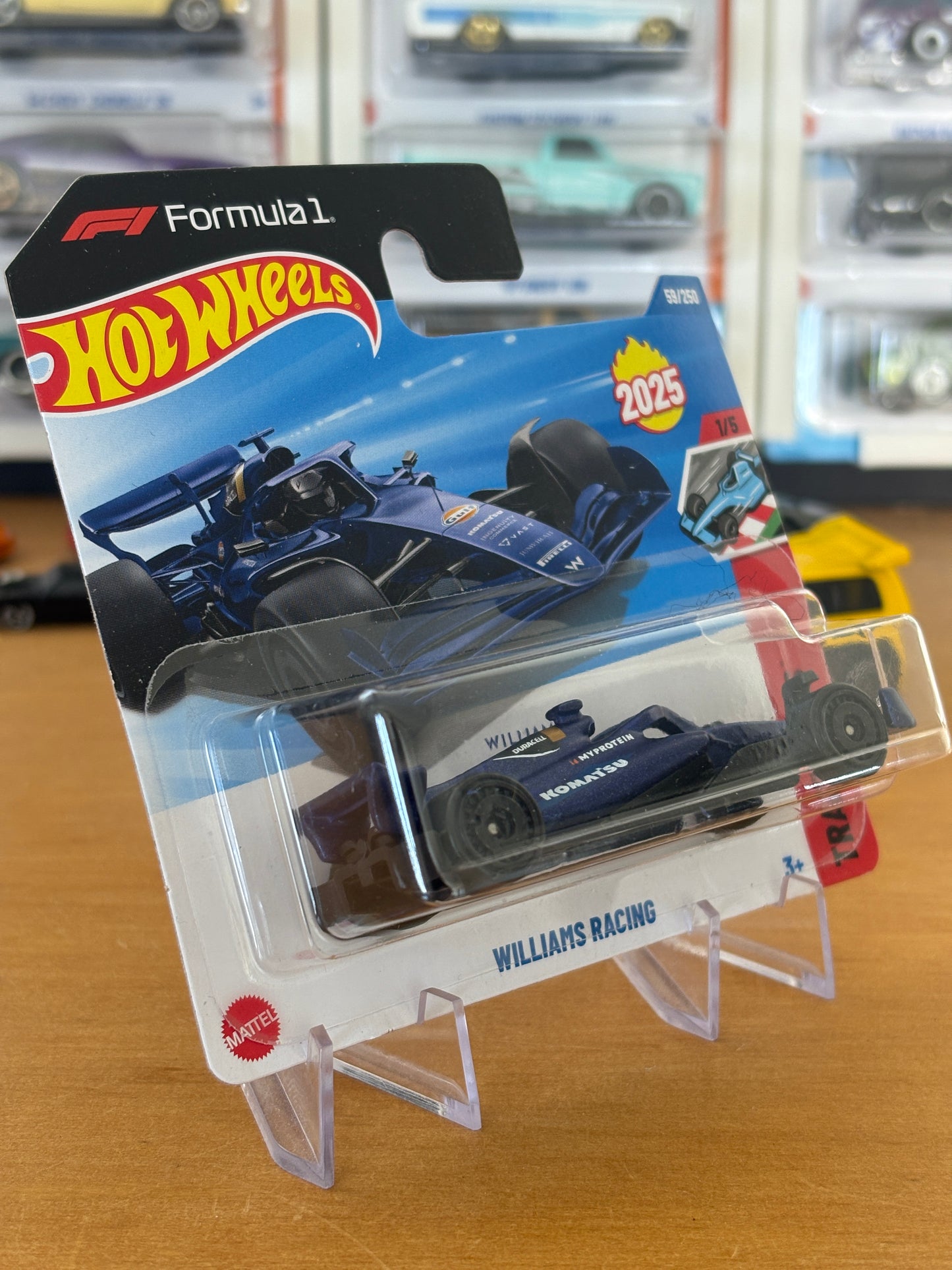 Hot Wheels Mainline / F1 Williams Racing / 2025 HW Track Aces 1/5 Short Card