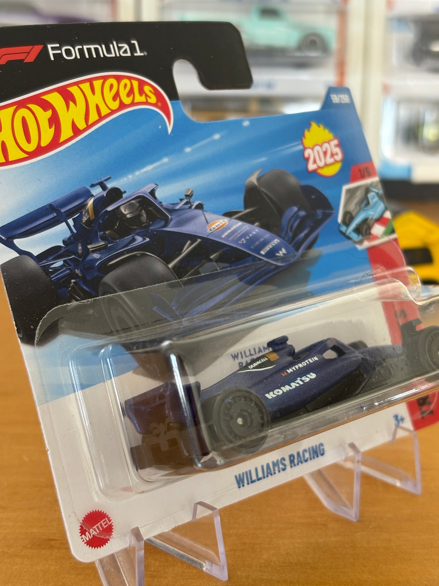 Hot Wheels Mainline / F1 Williams Racing / 2025 HW Track Aces 1/5 Short Card