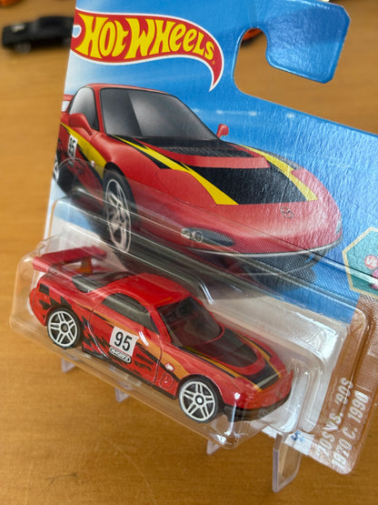 Hot Wheels Mainline / '95 Mazda RX-7 Drift / 2025 HW: 70's vs. 90's 9/10 RED Short Card
