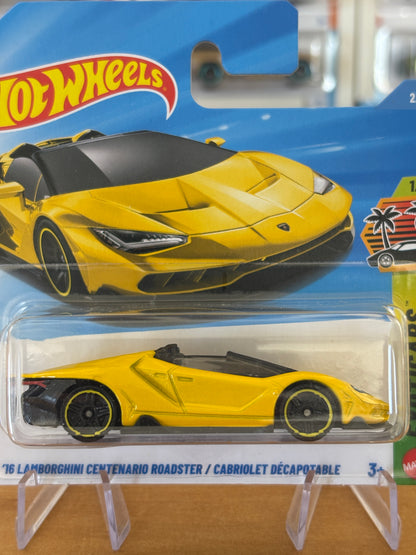 Hot Wheels Mainline / '16 Lamborghini Centenario Roadster  / 2025 HW Exoticars 1/10 Short Card
