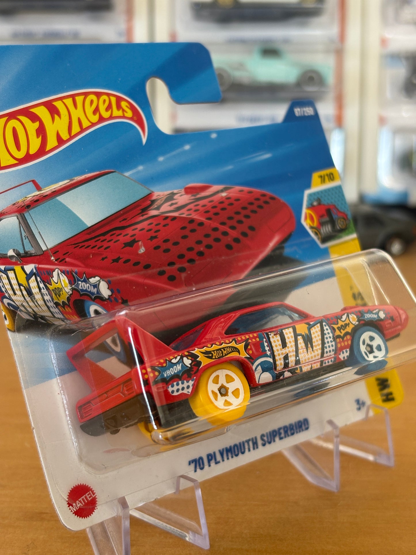 Hot Wheels Mainline / '70 Plymouth Superbird / 2025 HW Art Cars 7/20 Short Card