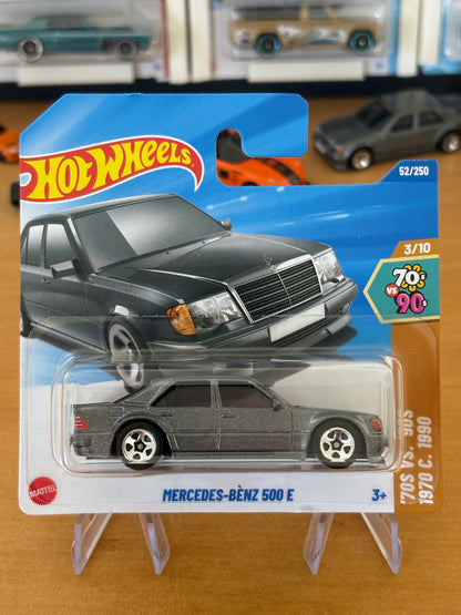 Hot Wheels Mainline / Mercedes-Benz 500 E / 2025 HW: 70's vs. 90's 3/10 Short Card SILVER