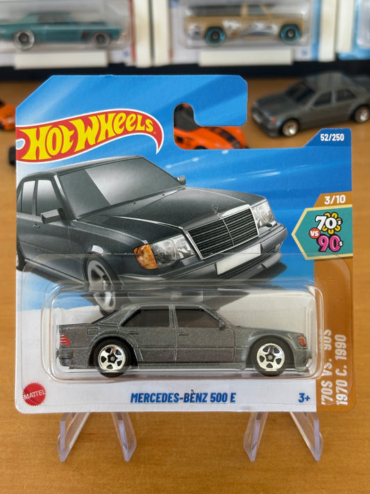 Hot Wheels Mainline / Mercedes-Benz 500 E / 2025 HW: 70's vs. 90's 3/10 Short Card SILVER