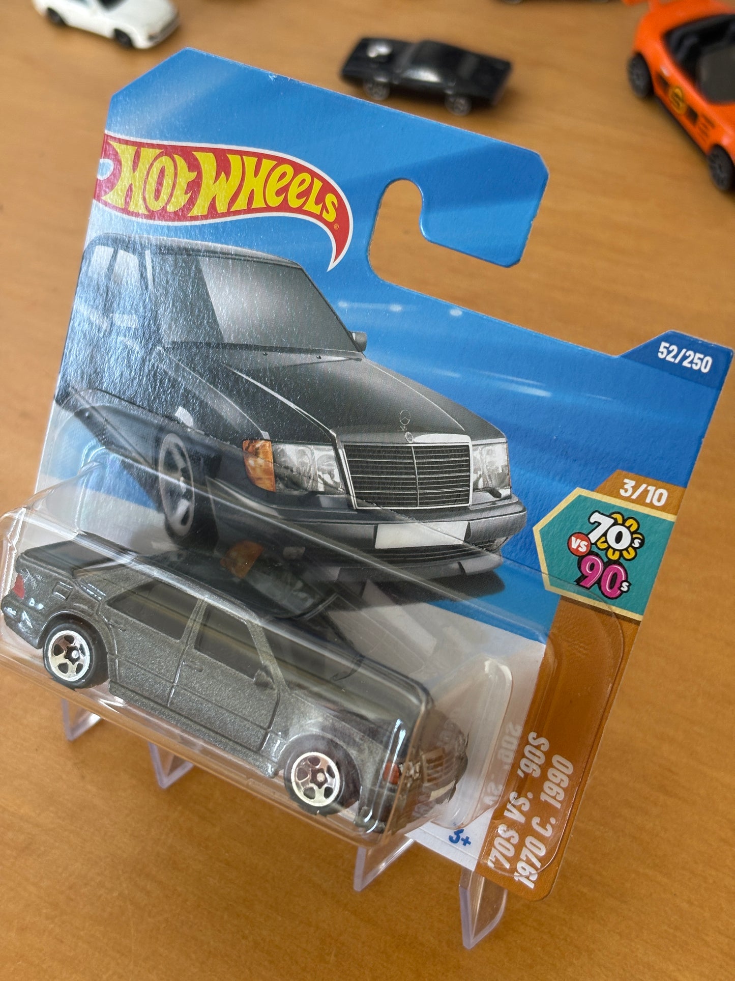 Hot Wheels Mainline / Mercedes-Benz 500 E / 2025 HW: 70's vs. 90's 3/10 Short Card SILVER