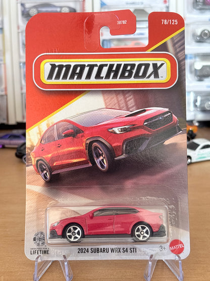 Matchbox Mainline 2024 Subaru WRX S4 STI | 2026 31/125 Subaru Official RED