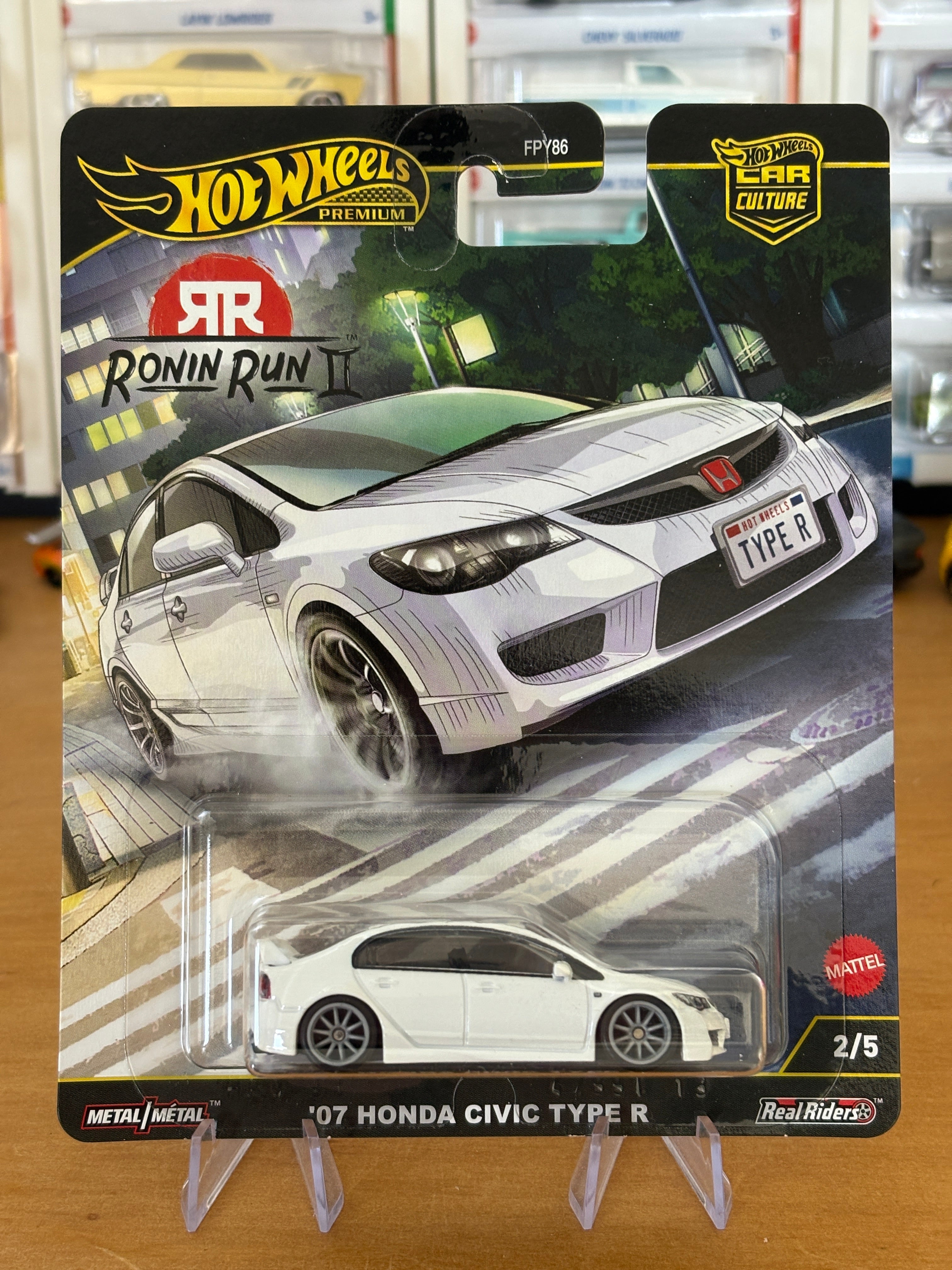 Hot Wheels RONIN RUN チェイスCIVIC 2025 Hot Wheels Premium '07 Honda Civic Type R (Hype R) 🔥CHASE