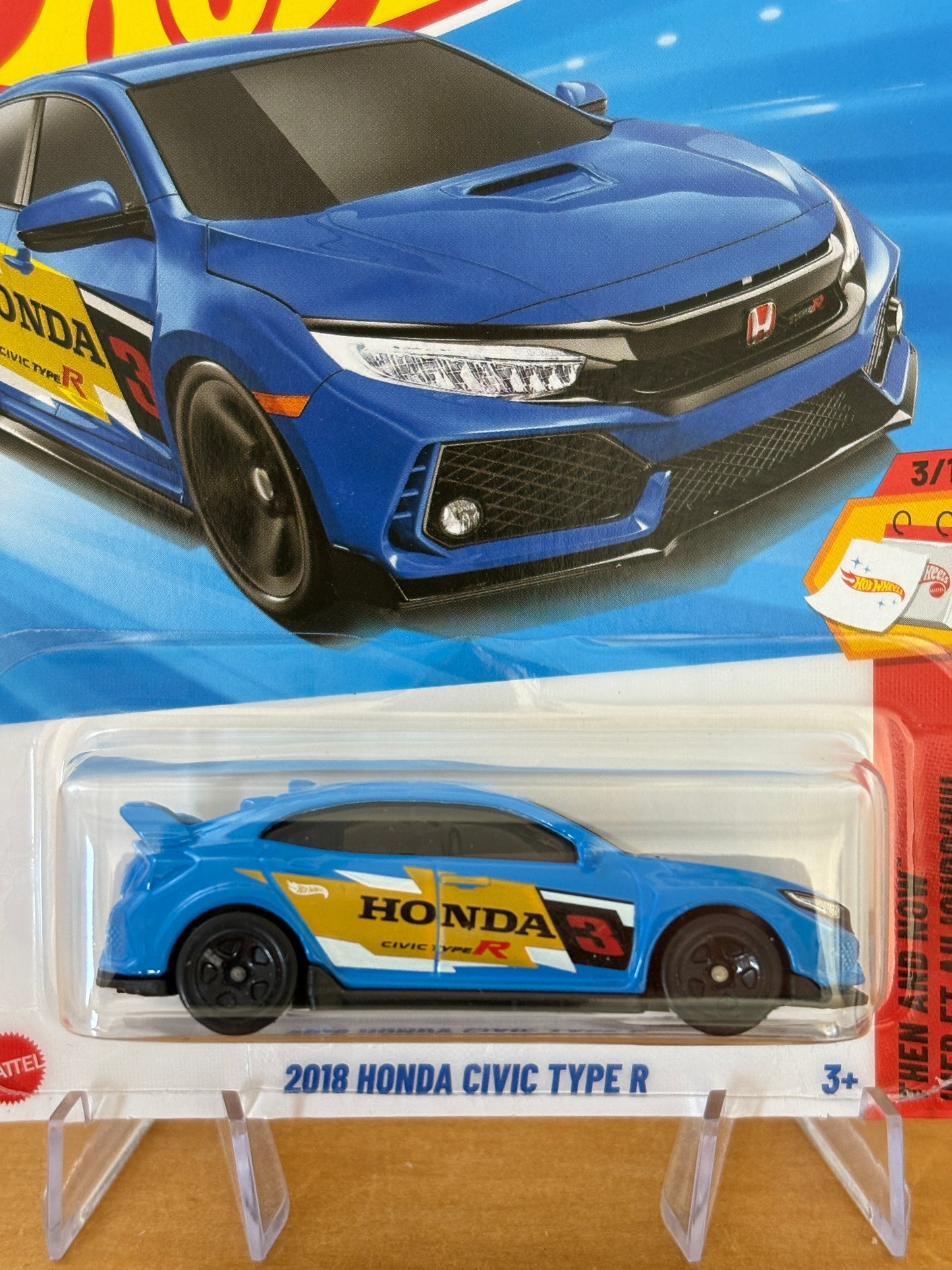 Hot Wheels Mainline / 2018 Honda Civic Type R / 2025 Then And Now 3/10