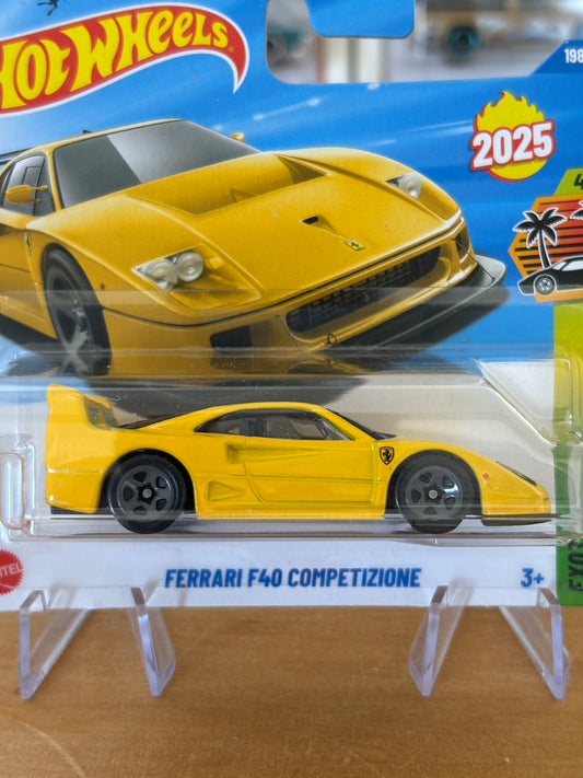Hot Wheels Mainline / Ferrari F40 Competizione / 2025 Exotics 4/5 Short Card YELLOW
