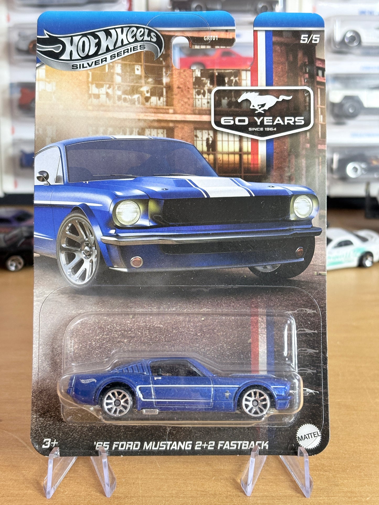 Hot Wheels '65 Ford Mustang 2+2 Fastback CHASE | 2024 HW 60 Years Mustang 5/5 Silver Series