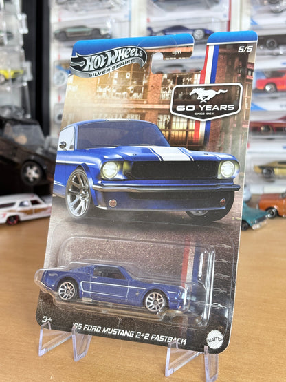 Hot Wheels '65 Ford Mustang 2+2 Fastback CHASE | 2024 HW 60 Years Mustang 5/5 Silver Series
