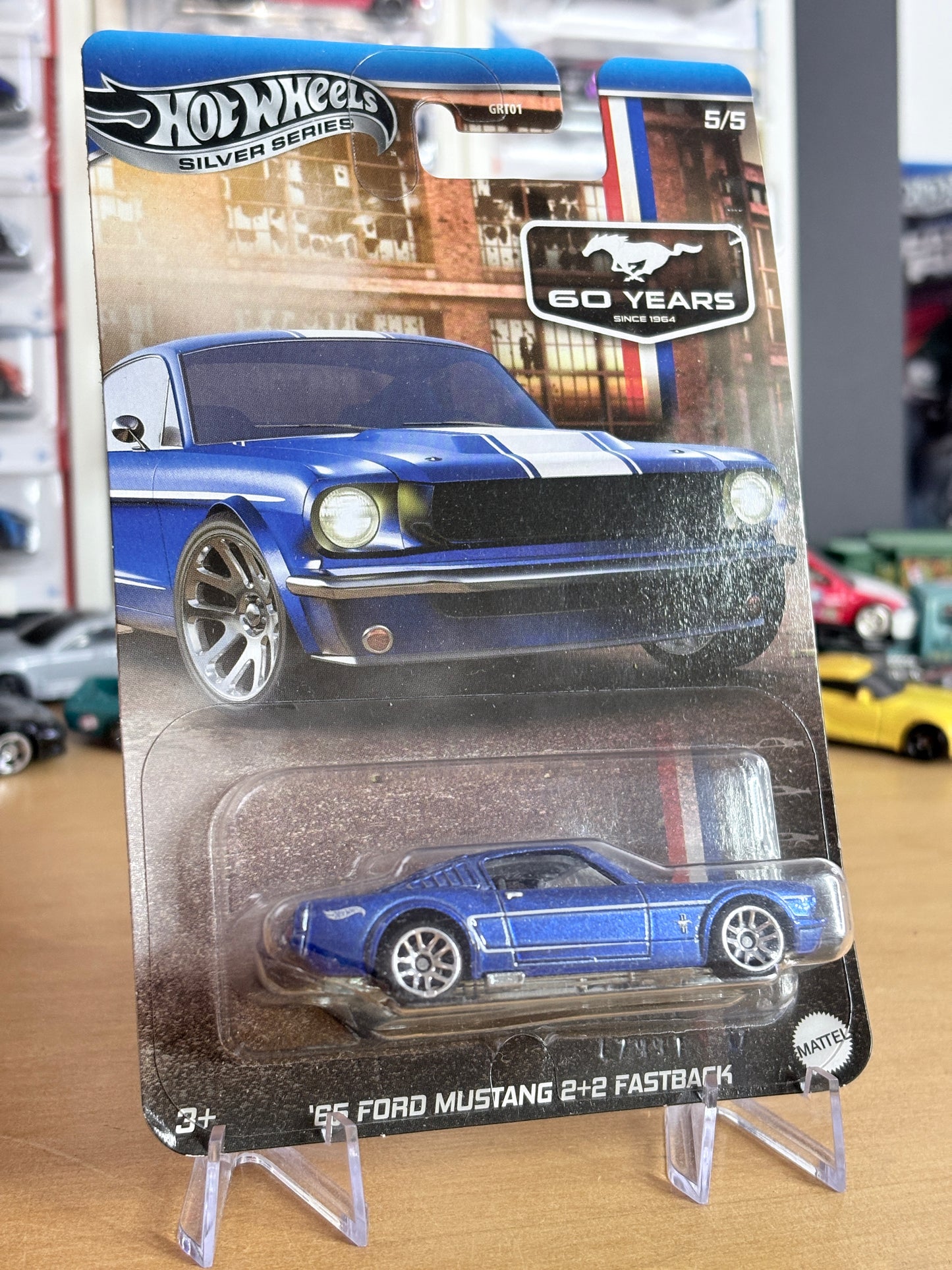 Hot Wheels '65 Ford Mustang 2+2 Fastback CHASE | 2024 HW 60 Years Mustang 5/5 Silver Series