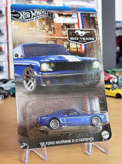 Hot Wheels '65 Ford Mustang 2+2 Fastback CHASE | 2024 HW 60 Years Mustang 5/5 Silver Series